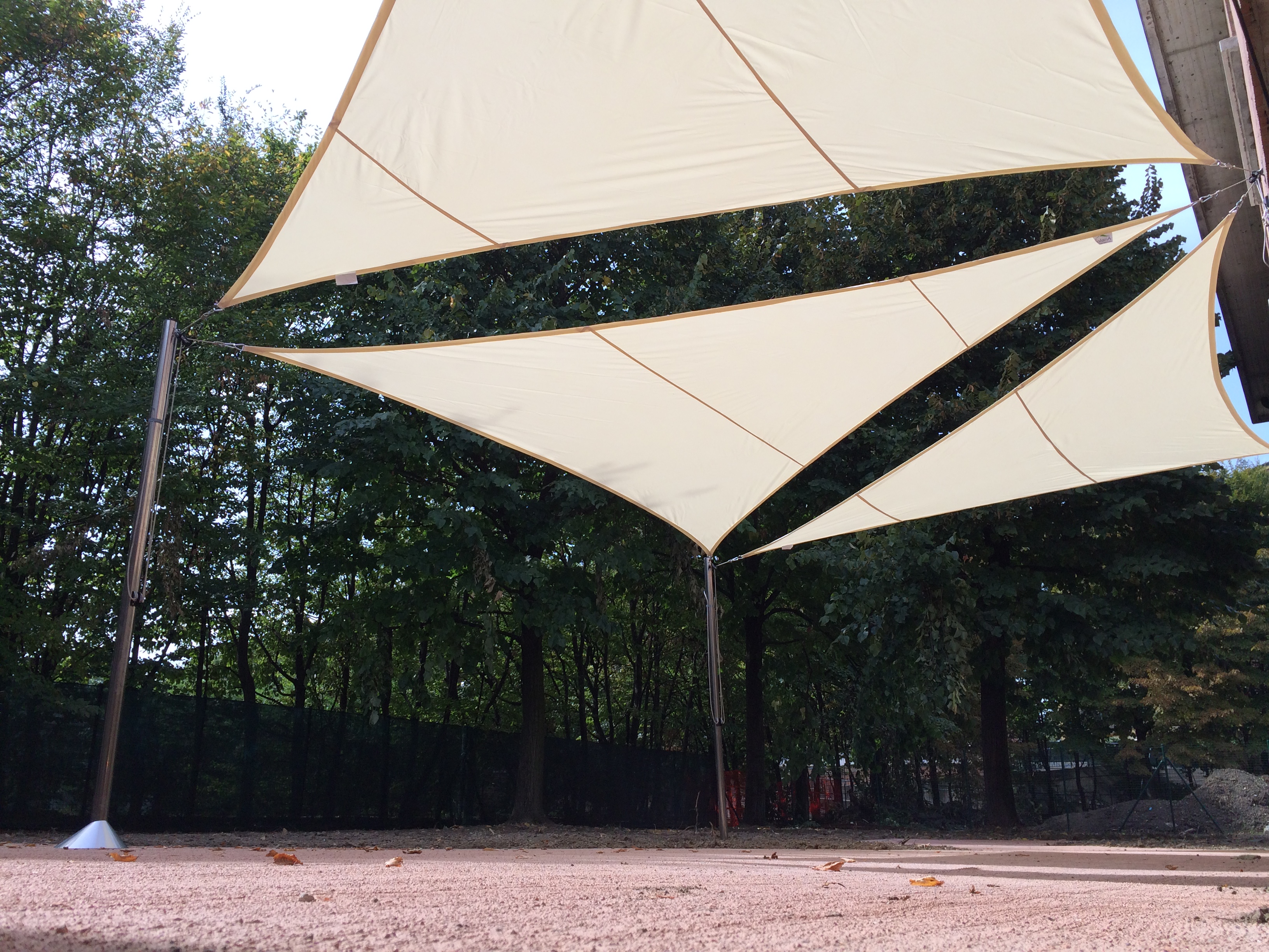 Velas triangulares sombra